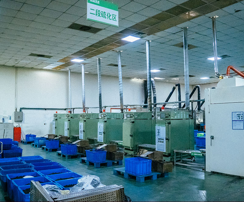 Second-stage vulcanization zone